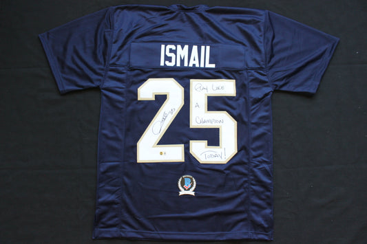 RAGHIB ROCKET ISMAIL NOTRE DAME FIGHTING IRISH SIGNED JERSEY wPLAYLIKEA BAS