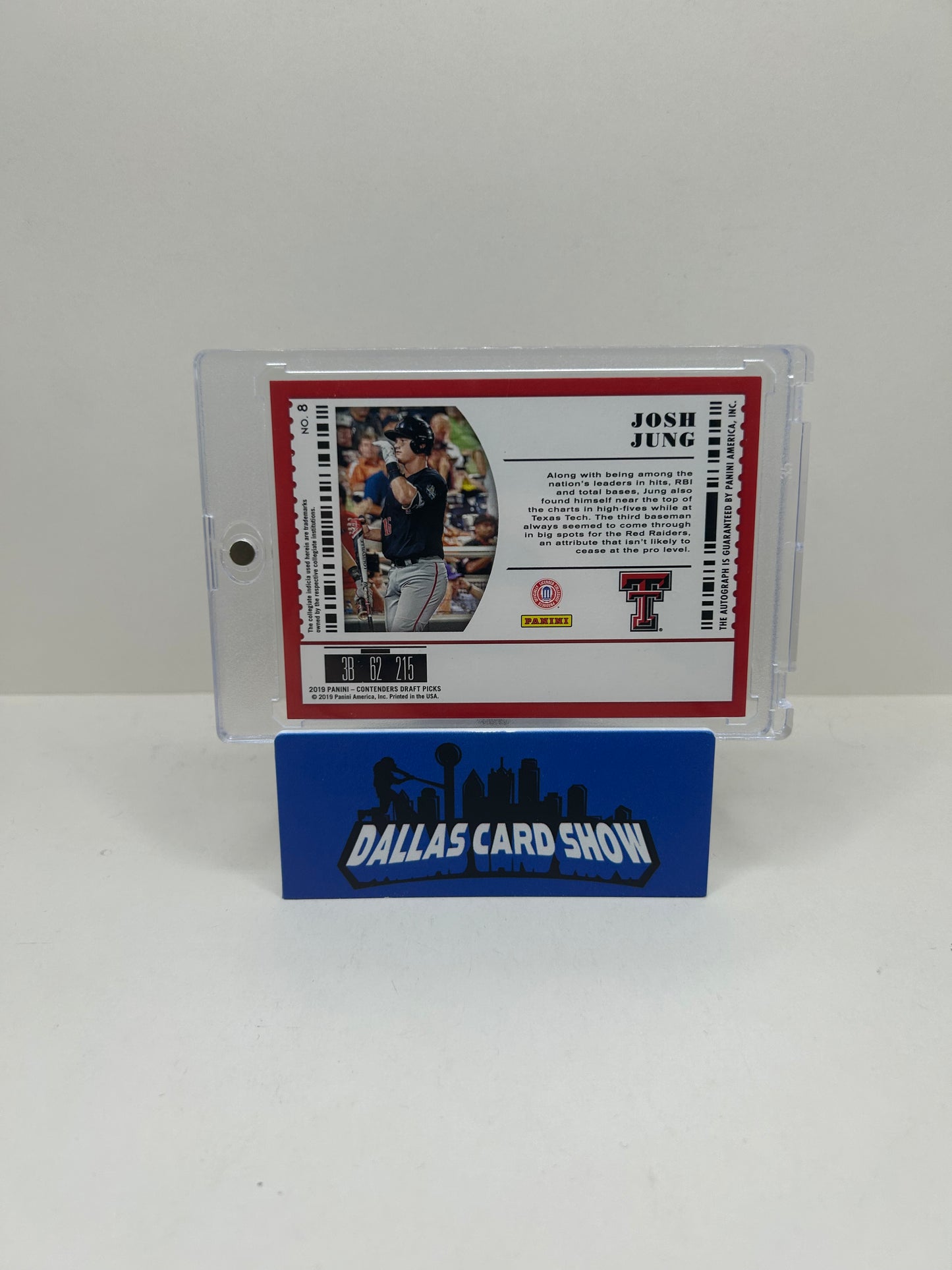 2019 Panini Contenders Draft Ticket Josh Jung Red Cracked Ice Auto /23