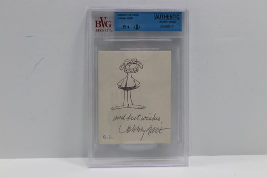 Johnny Hart Signed Postcard