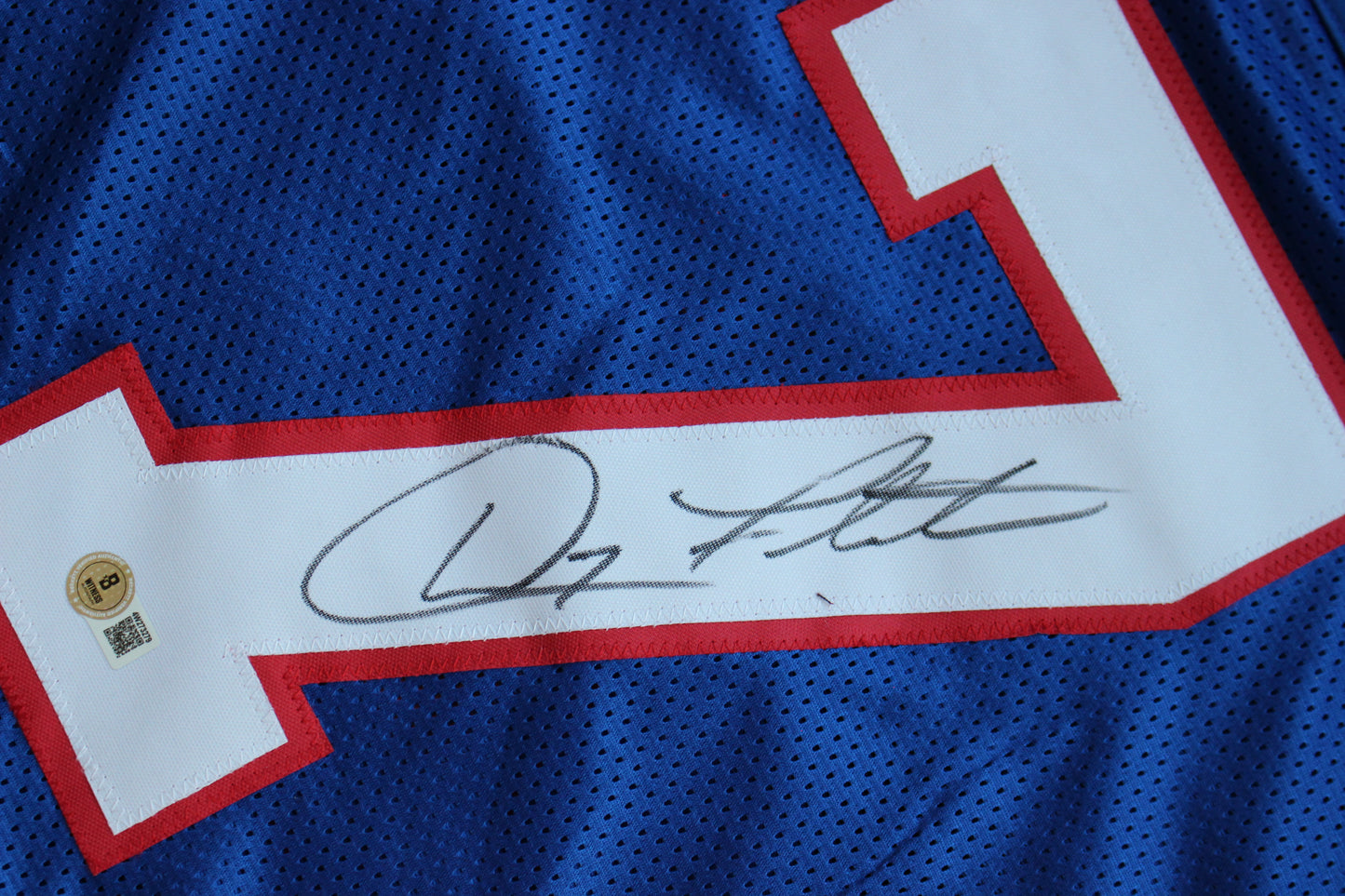 DOUG FLUTIE BUFFALO BILLS SIGNED FOOTBALL JERSEY BC Eagles Patriots BAS COA