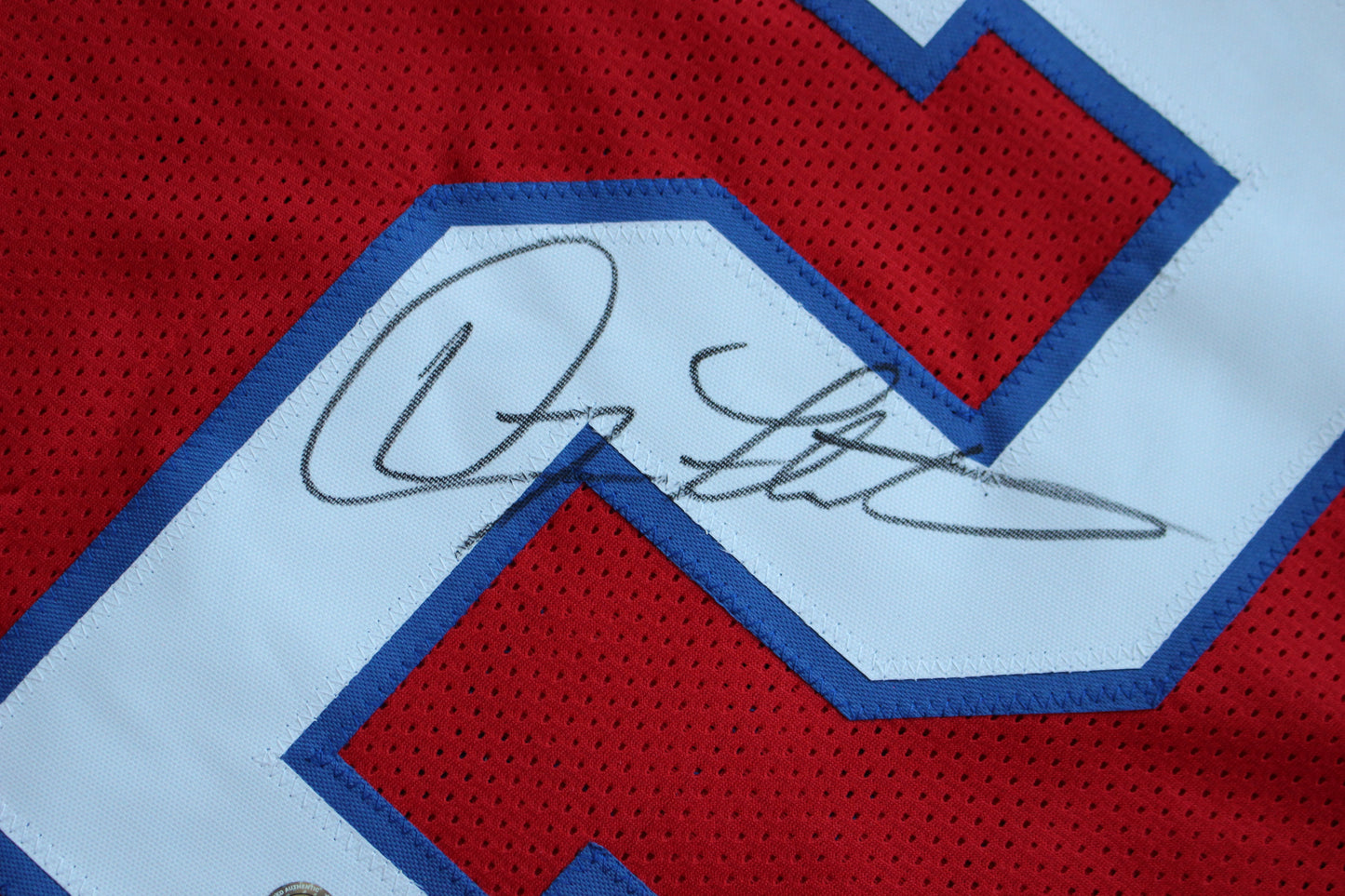 DOUG FLUTIE NEW ENGLAND PATRIOTS SIGNED FOOTBALL JERSEY Boston College Bills BAS COA