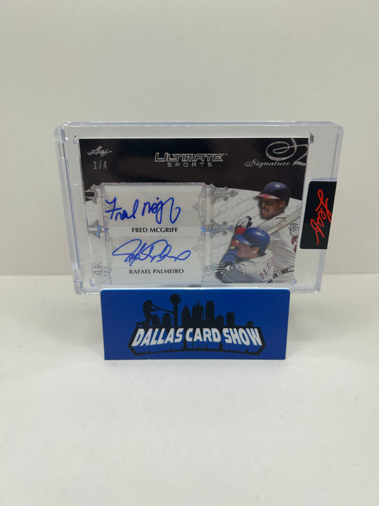 2024 Leaf Ultimate Sports McGriff Palmeiro Signatures 2 Holo Auto /4