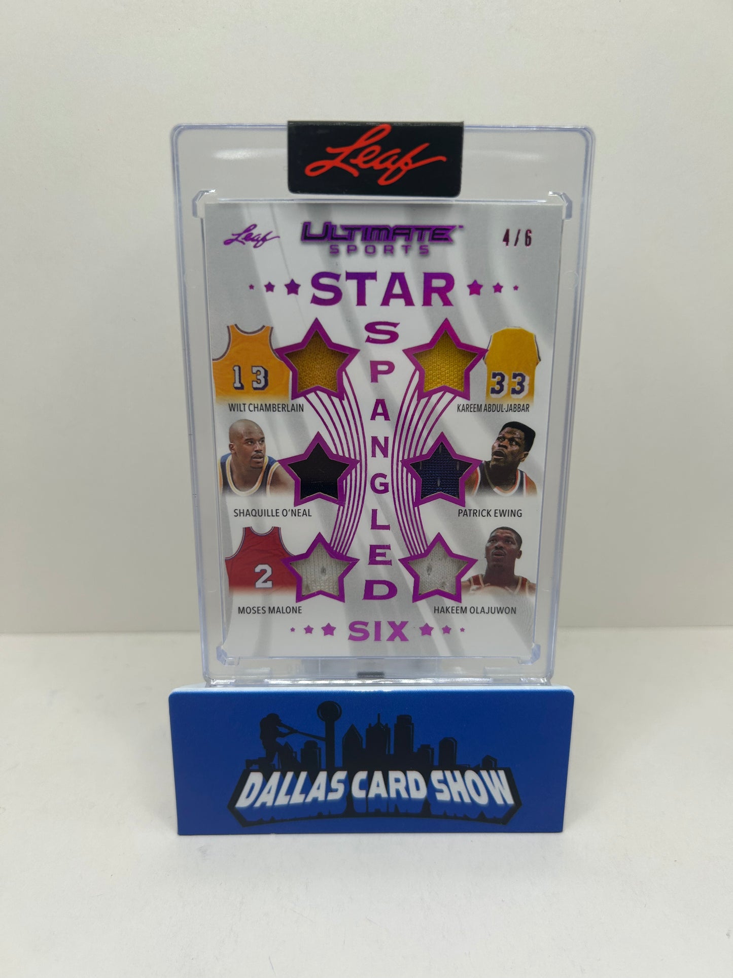 2024 Leaf Star Spangled 6 Chamberlain/Jabbar/Ewing/Olajuwon/O'Neal/Malone /6