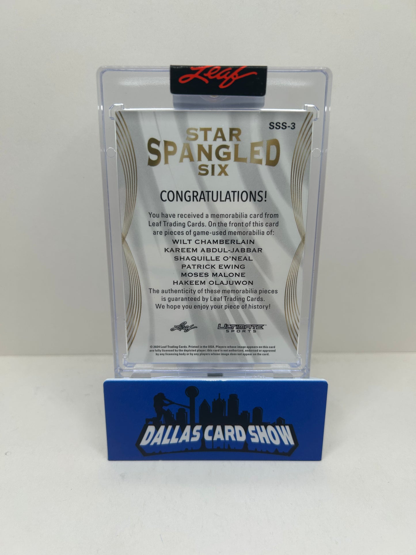 2024 Leaf Star Spangled 6 Chamberlain/Jabbar/Ewing/Olajuwon/O'Neal/Malone /6