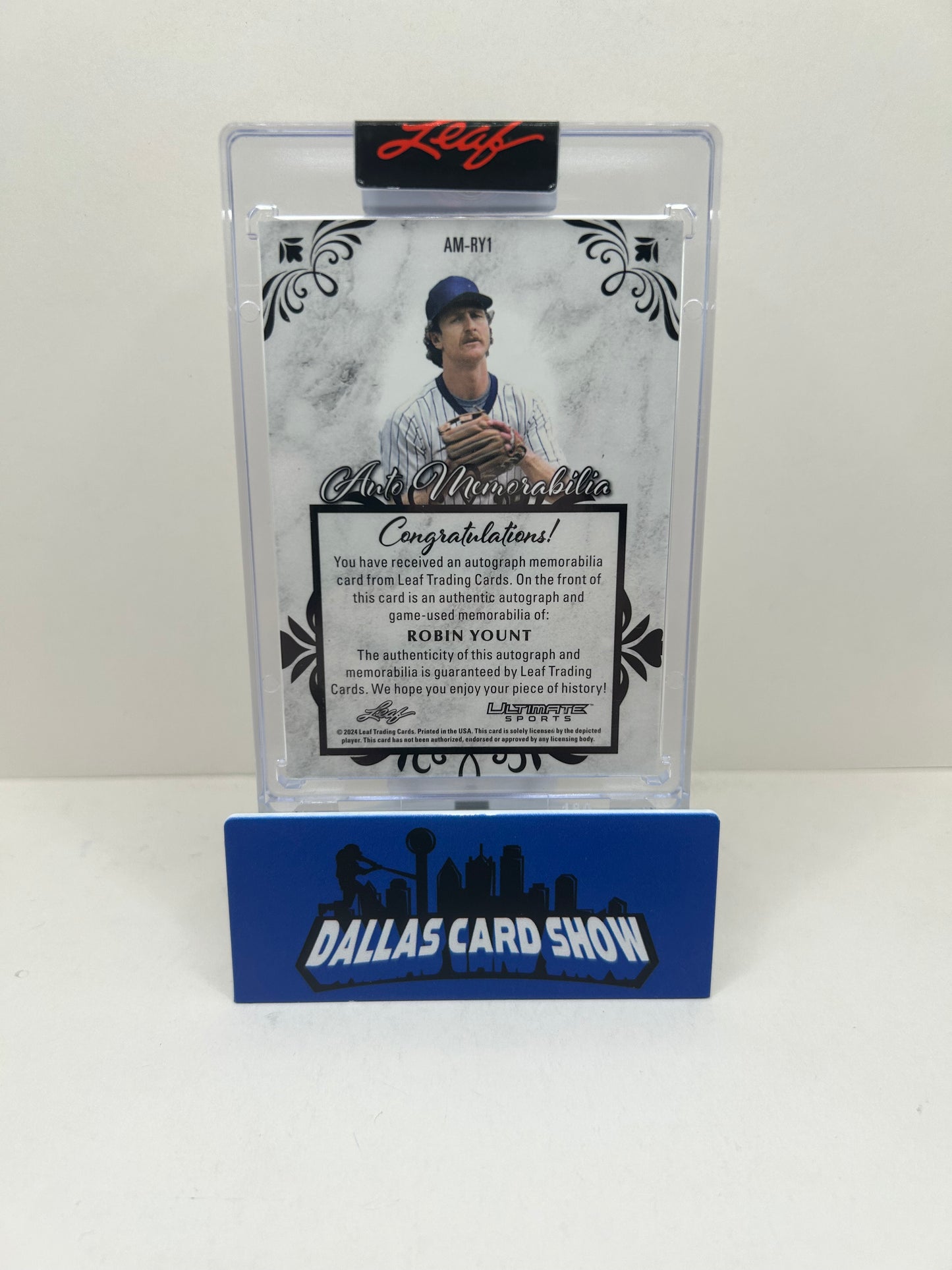2024 LEAF ULTIMATE SPORTS ROBIN YOUNT GAME-USED JERSEY AUTO #/25