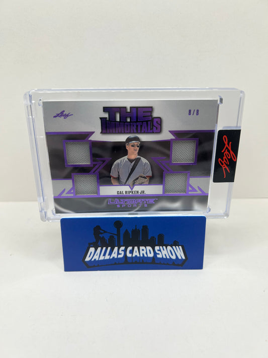 2024 LEAF ULTIMATE CAL RIPKEN JR THE IMMORTALS QUAD JERSEY RELICS /8 SP JERSEY #