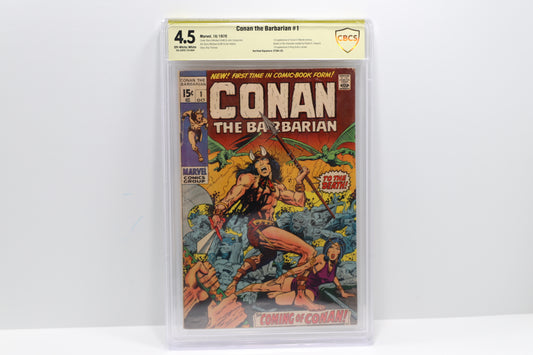 Conan the Barbarian 1 Signed Stan Lee CBCS 4.5