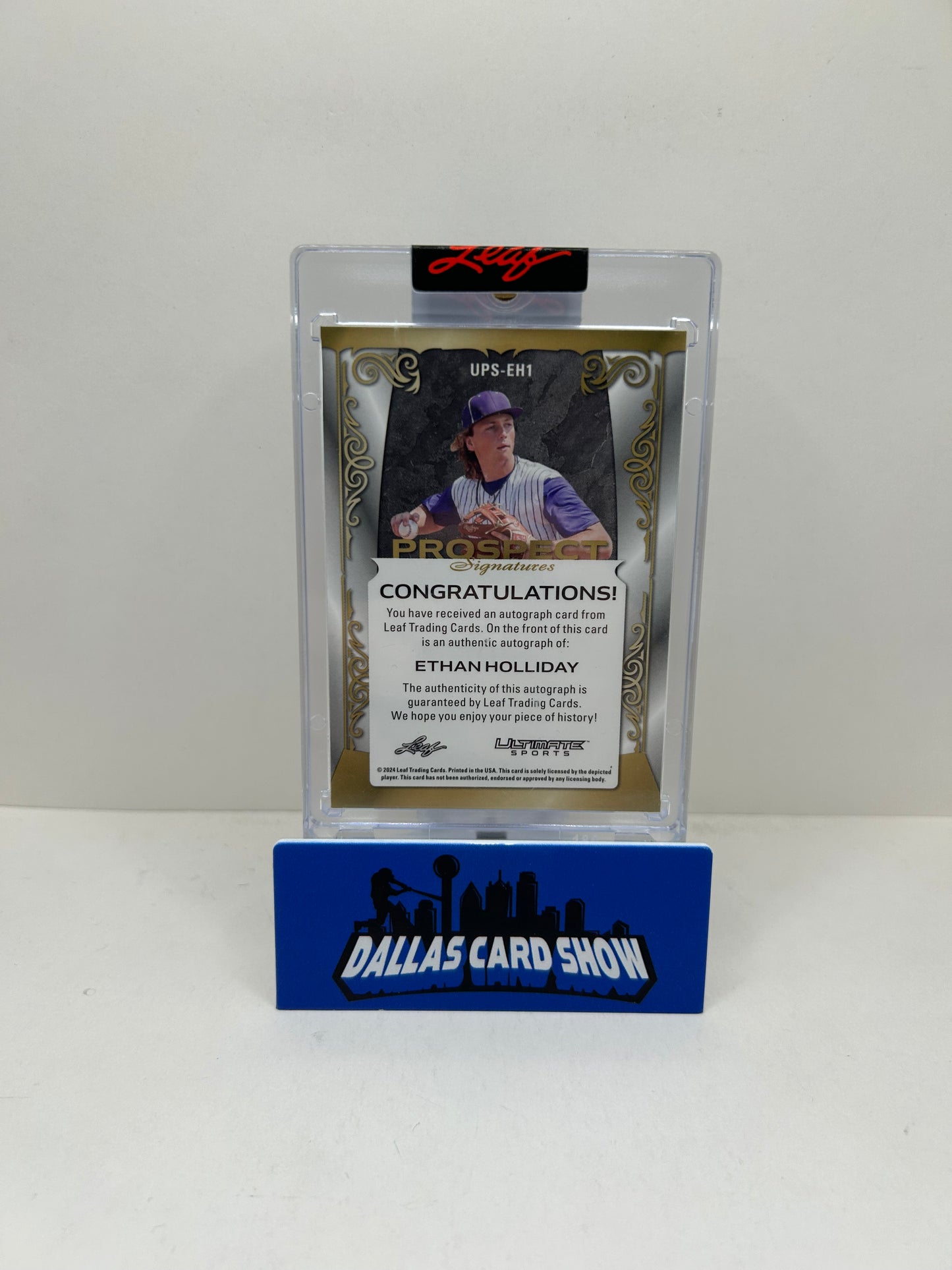 2024 Leaf Ultimate Sports Prospect Bronze #EH1 Ethan Holliday /25 Auto Autograph