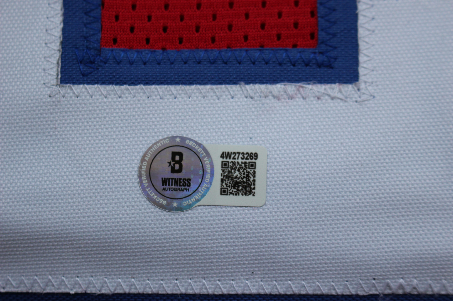 DOUG FLUTIE NEW ENGLAND PATRIOTS SIGNED FOOTBALL JERSEY Boston College Bills BAS COA
