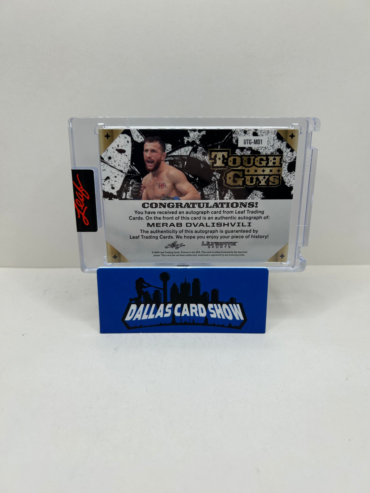 2024 Leaf Ultimate Sports Merab Dvalishvili Tough Guys /2 Auto Autograph Card