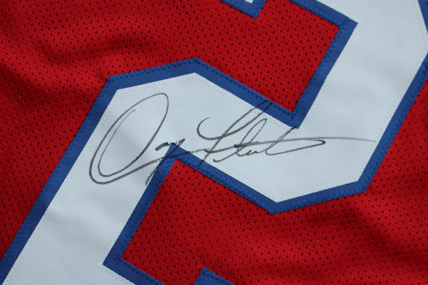 DOUG FLUTIE NEW ENGLAND PATRIOTS SIGNED FOOTBALL JERSEY Boston College Bills BAS COA