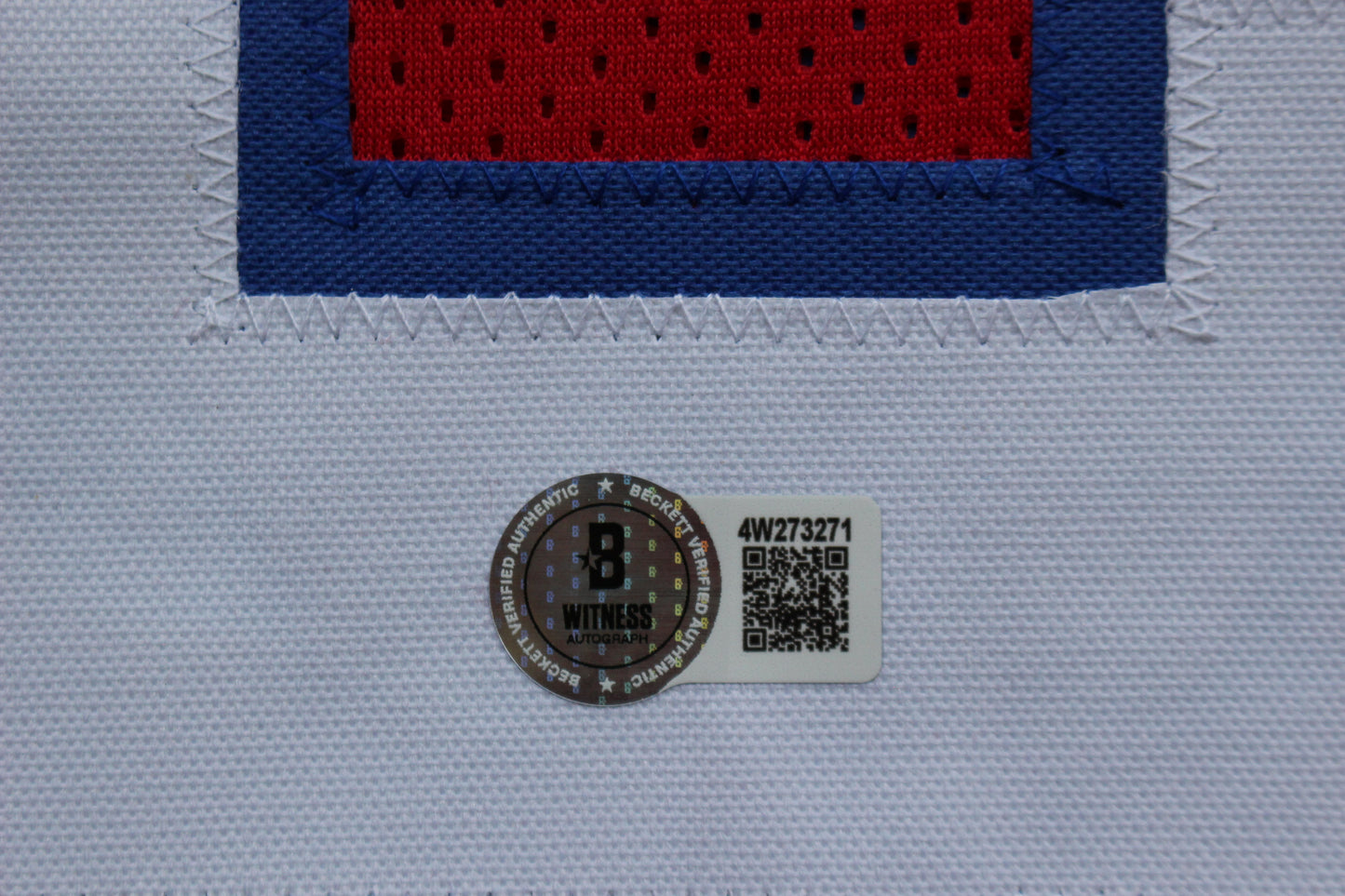 DOUG FLUTIE NEW ENGLAND PATRIOTS SIGNED FOOTBALL JERSEY Boston College Bills BAS COA