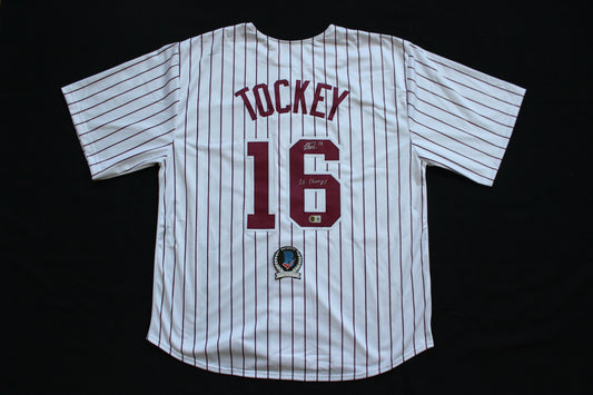 DAYTON TOCKEY OKLAHOMA OU SOONERS SIGNED Home JERSEY w/26Champs BAS