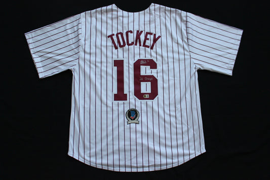 DAYTON TOCKEY OKLAHOMA OU SOONERS SIGNED Home JERSEY w/26Champs BAS