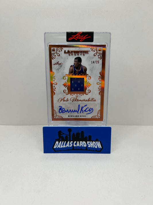 2025 Leaf Ultimate Sports BERNARD KING Relic Auto Memorabilia /25 Bronze