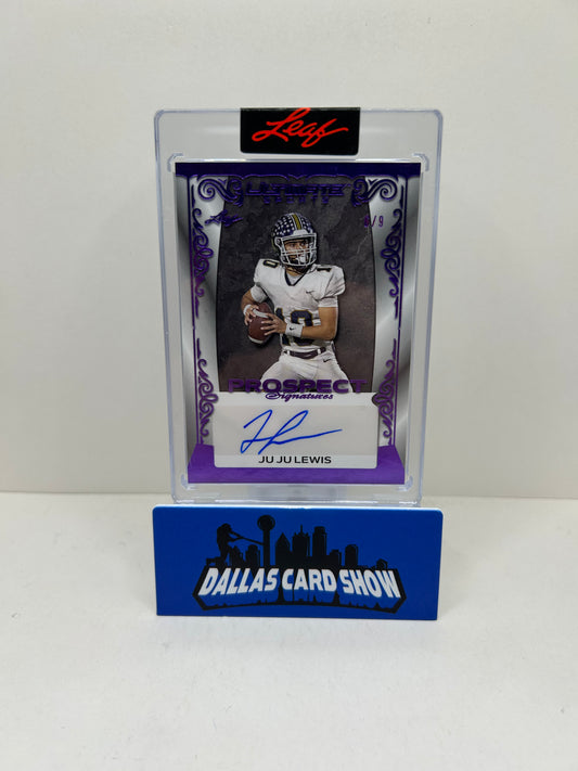 Juju LEWIS 2024 Leaf Ultimate Prospect AUTO Holo Pruple #/9 Colorado