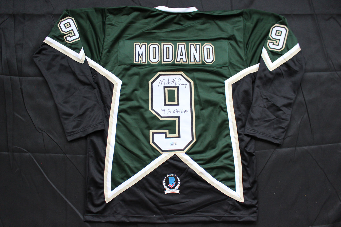 MIKE MODANO DALLAS STARS SIGNED HOCKEY JERSEY w/99 SC Champs BAS COA