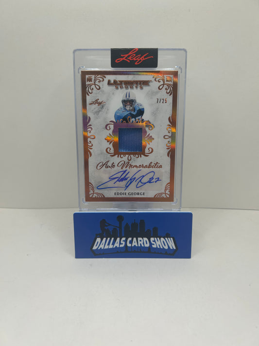 2024 LEAF ULTIMATE SPORTS EDDIE GEORGE AUTO MEMORABILIA SIGNATURE #/25 TITANS