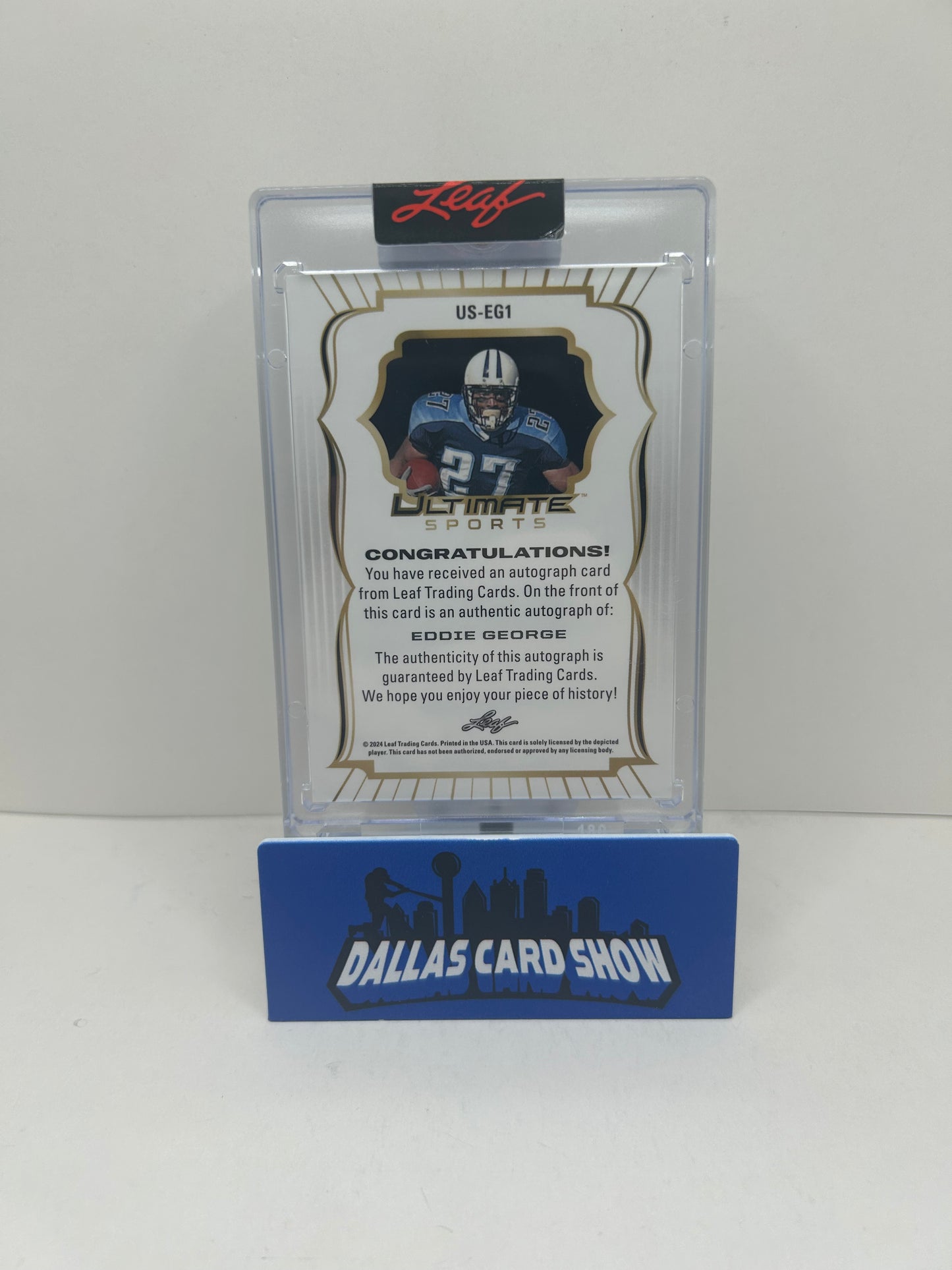 2024 Leaf Ultimate Sports Eddie George Purple Auto /5