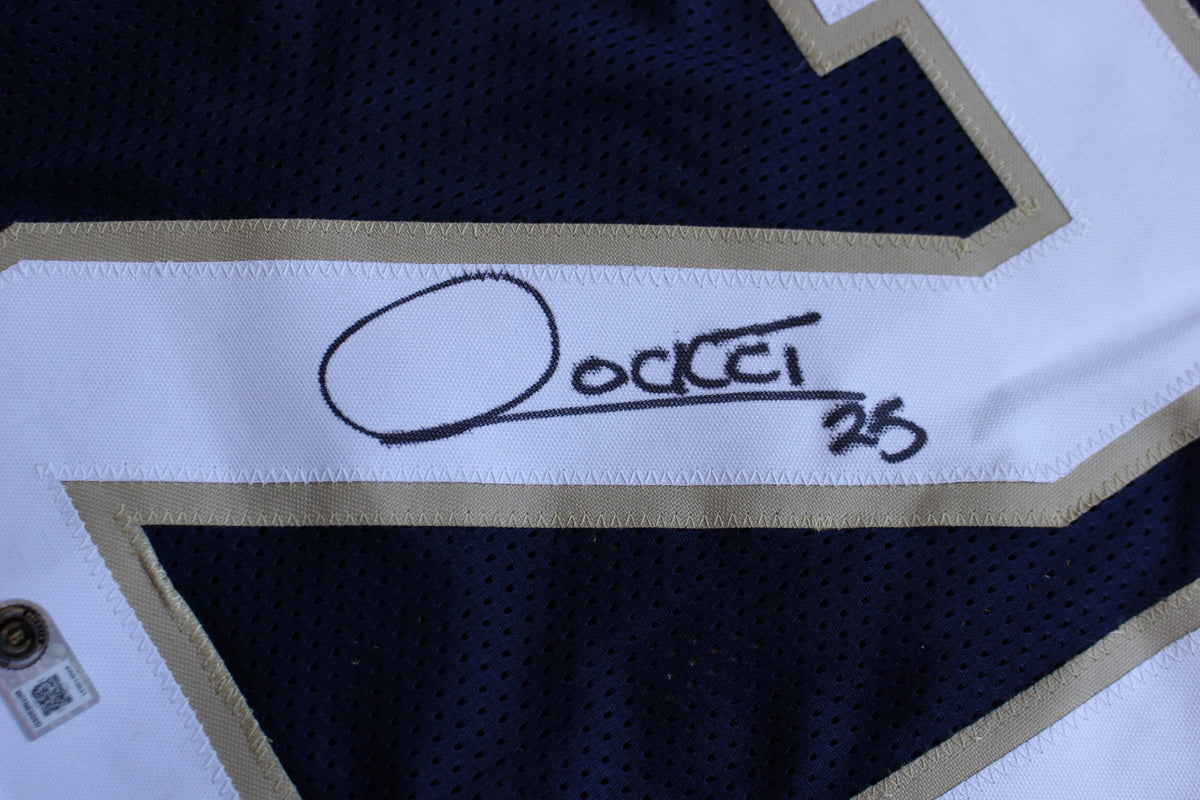 RAGHIB ROCKET ISMAIL NOTRE DAME FIGHTING IRISH SIGNED JERSEY w1988NatChamps BAS