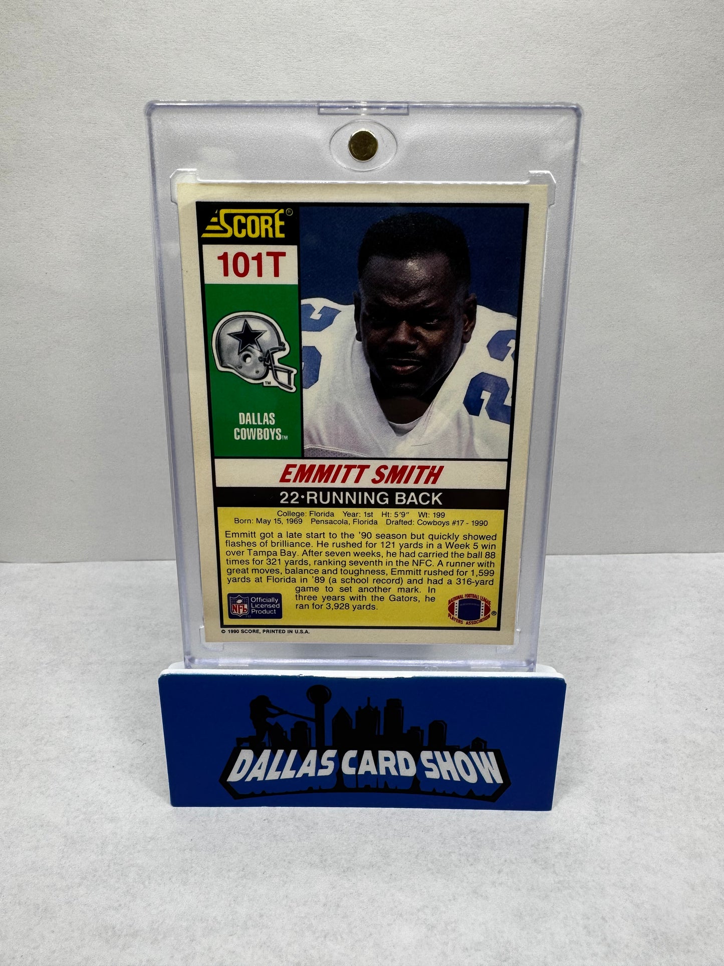 1990 Score Supplemental #101T Emmitt Smith Rookie Card
