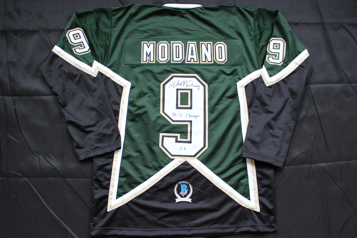 MIKE MODANO DALLAS STARS SIGNED HOCKEY JERSEY w/99 SC Champs BAS COA