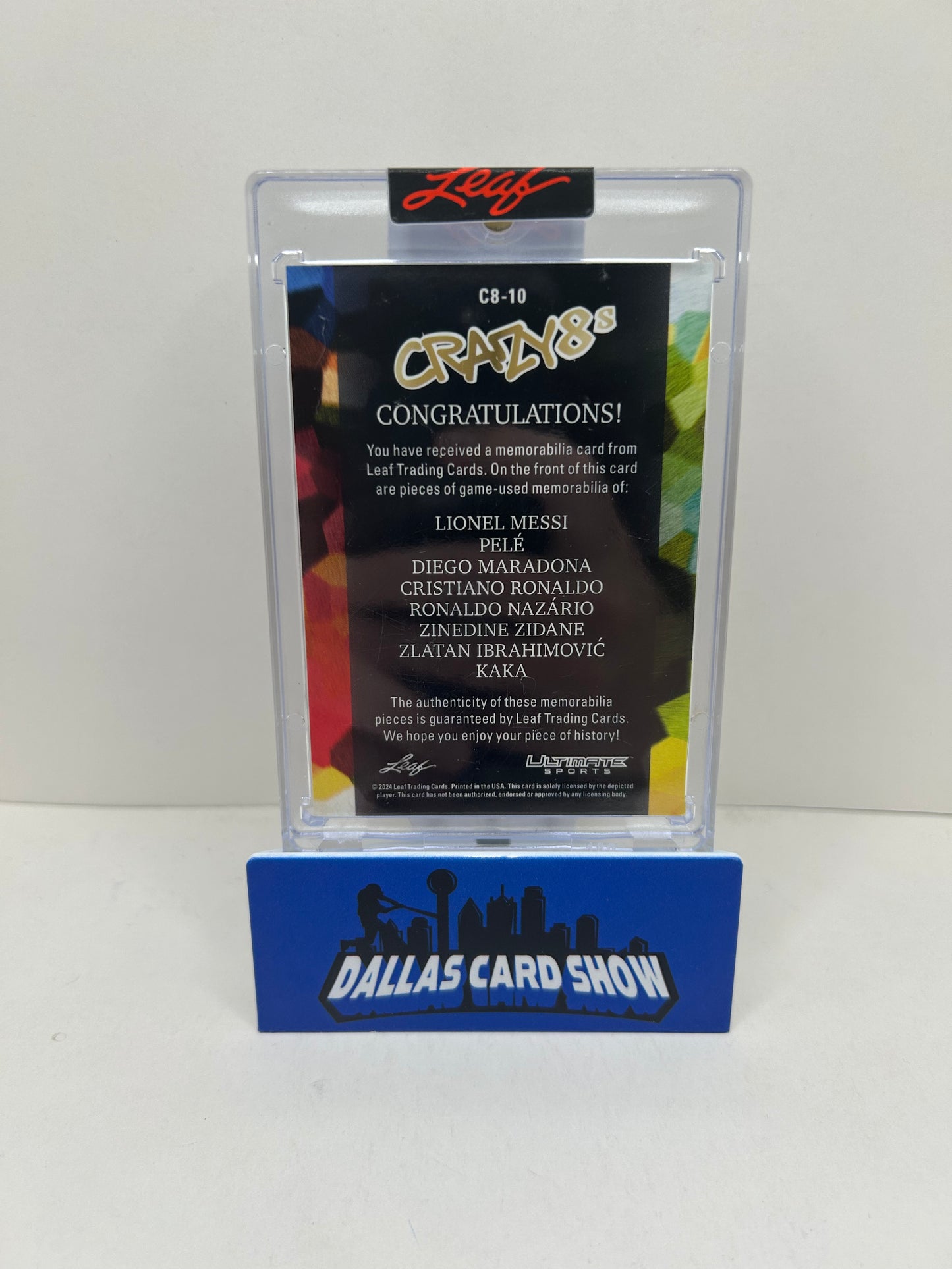 LIONEL MESSI PELE RONALDO KAKA 2024 Leaf Ultimate Sports Jersey Patch /3