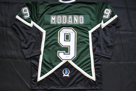MIKE MODANO DALLAS STARS SIGNED HOCKEY JERSEY w/99 SC Champs BAS COA