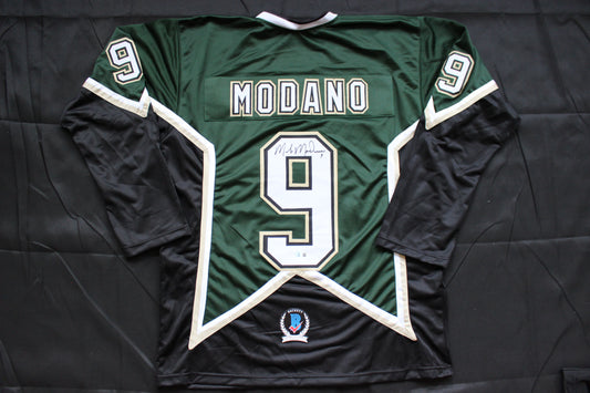 MIKE MODANO DALLAS STARS SIGNED HOCKEY JERSEY w/99 SC Champs BAS COA