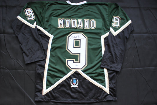MIKE MODANO DALLAS STARS SIGNED HOCKEY JERSEY w/99 SC Champs BAS COA