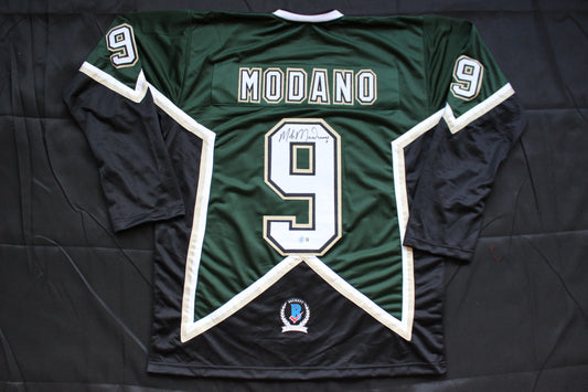 MIKE MODANO DALLAS STARS SIGNED HOCKEY JERSEY w/99 SC Champs BAS COA