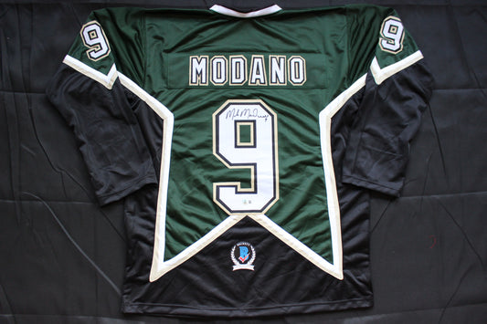 MIKE MODANO DALLAS STARS SIGNED HOCKEY JERSEY w/99 SC Champs BAS COA