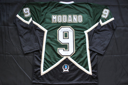 MIKE MODANO DALLAS STARS SIGNED HOCKEY JERSEY w/99 SC Champs BAS COA