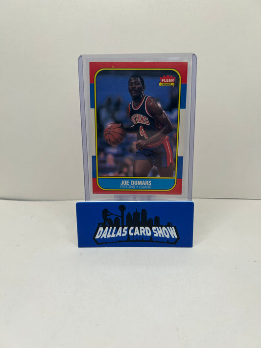 1986-87 Fleer #27 JOE DUMARS RC Detroit Pistons HOF