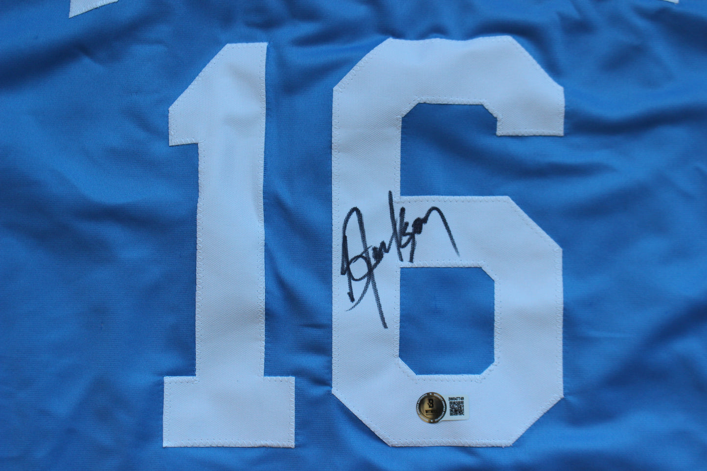 BO JACKSON KANSAS CITY ROYAKS SIGNED BASEBALL JERSEY Raiders Auburn BAS COA