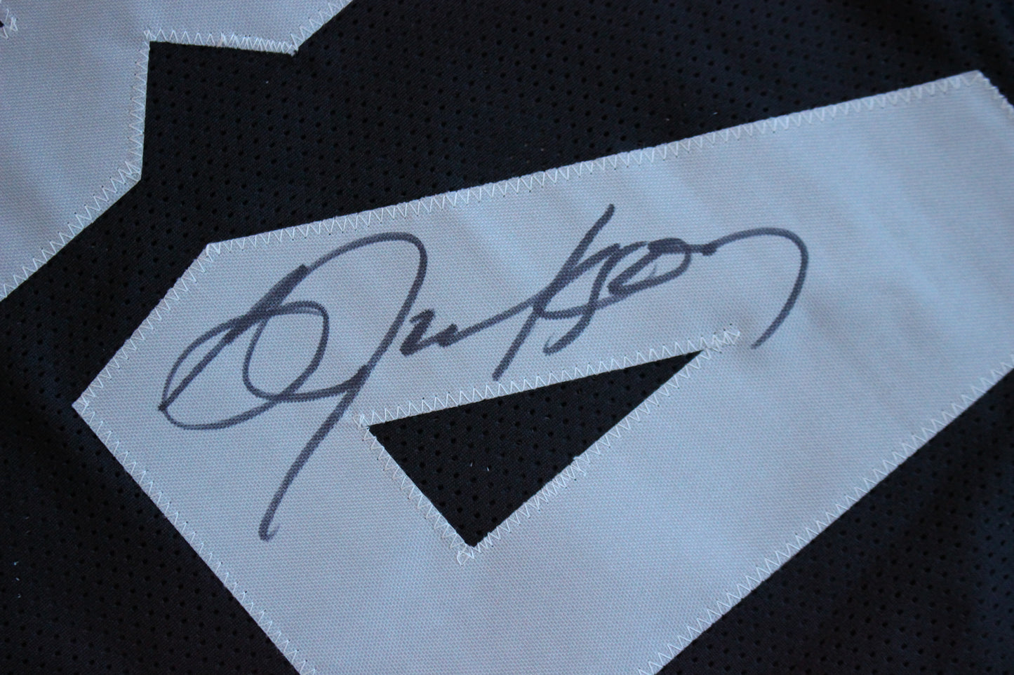 BO JACKSON RAIDERS SIGNED FOOTBALL JERSEY KC Royals Auburn BAS COA