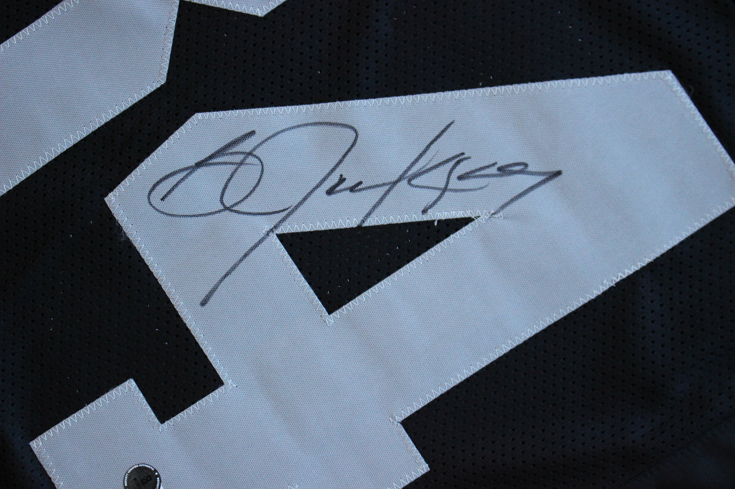 BO JACKSON RAIDERS SIGNED FOOTBALL JERSEY KC Royals Auburn BAS COA