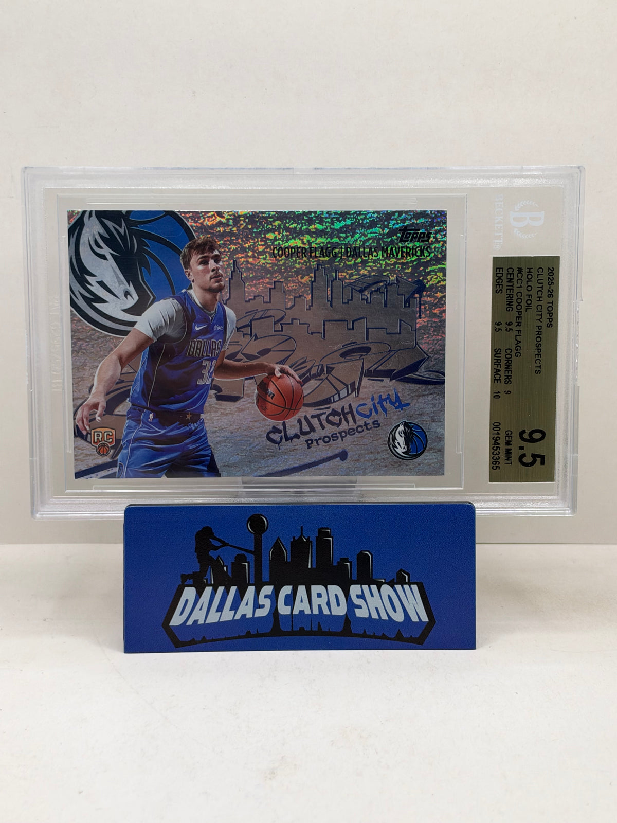 2025-26 Topps #CC1 Cooper Flagg Clutch City Prospects Holo Foil BGS 9.5