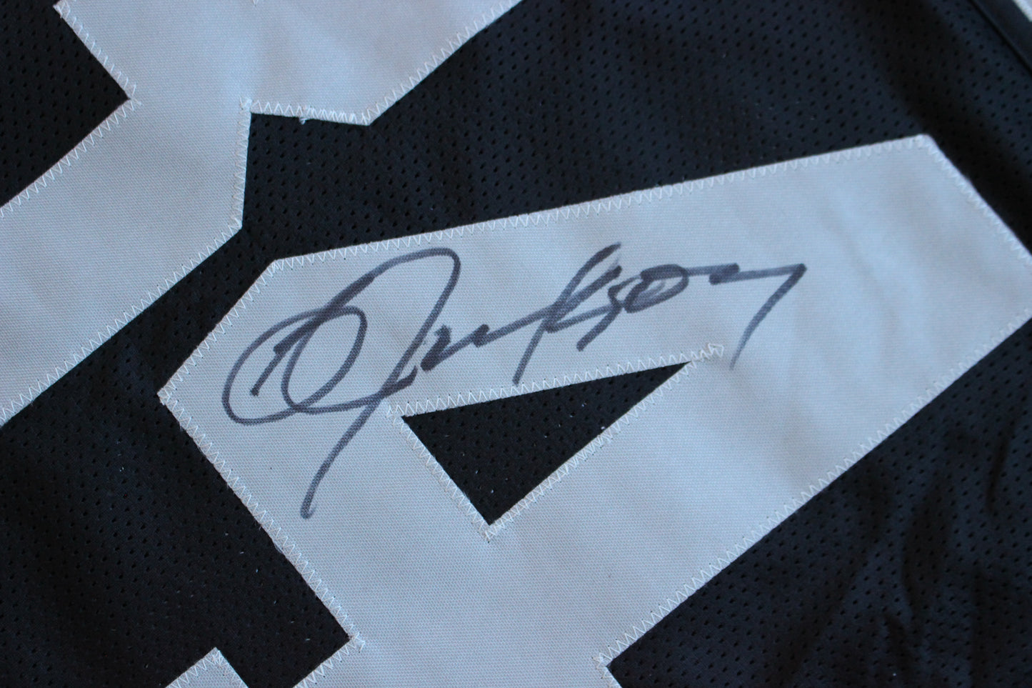 BO JACKSON RAIDERS SIGNED FOOTBALL JERSEY KC Royals Auburn BAS COA
