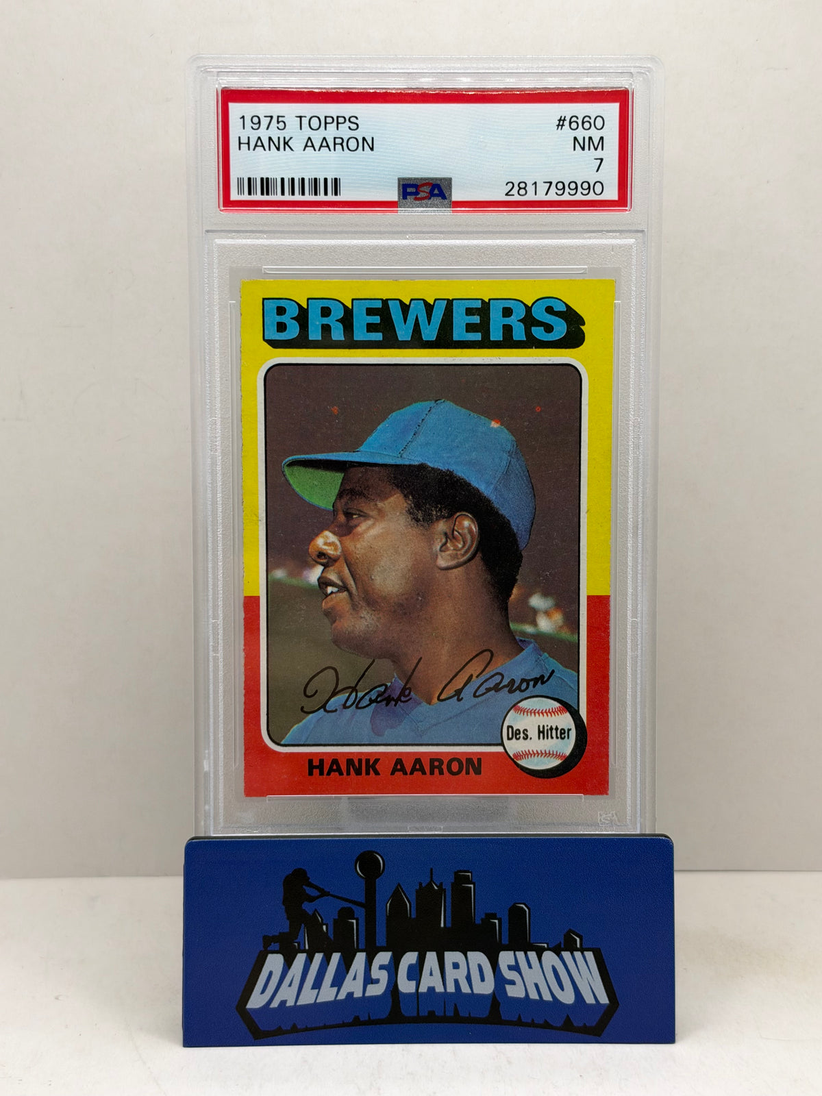 1975 Topps #660 Hank Aaron PSA 7