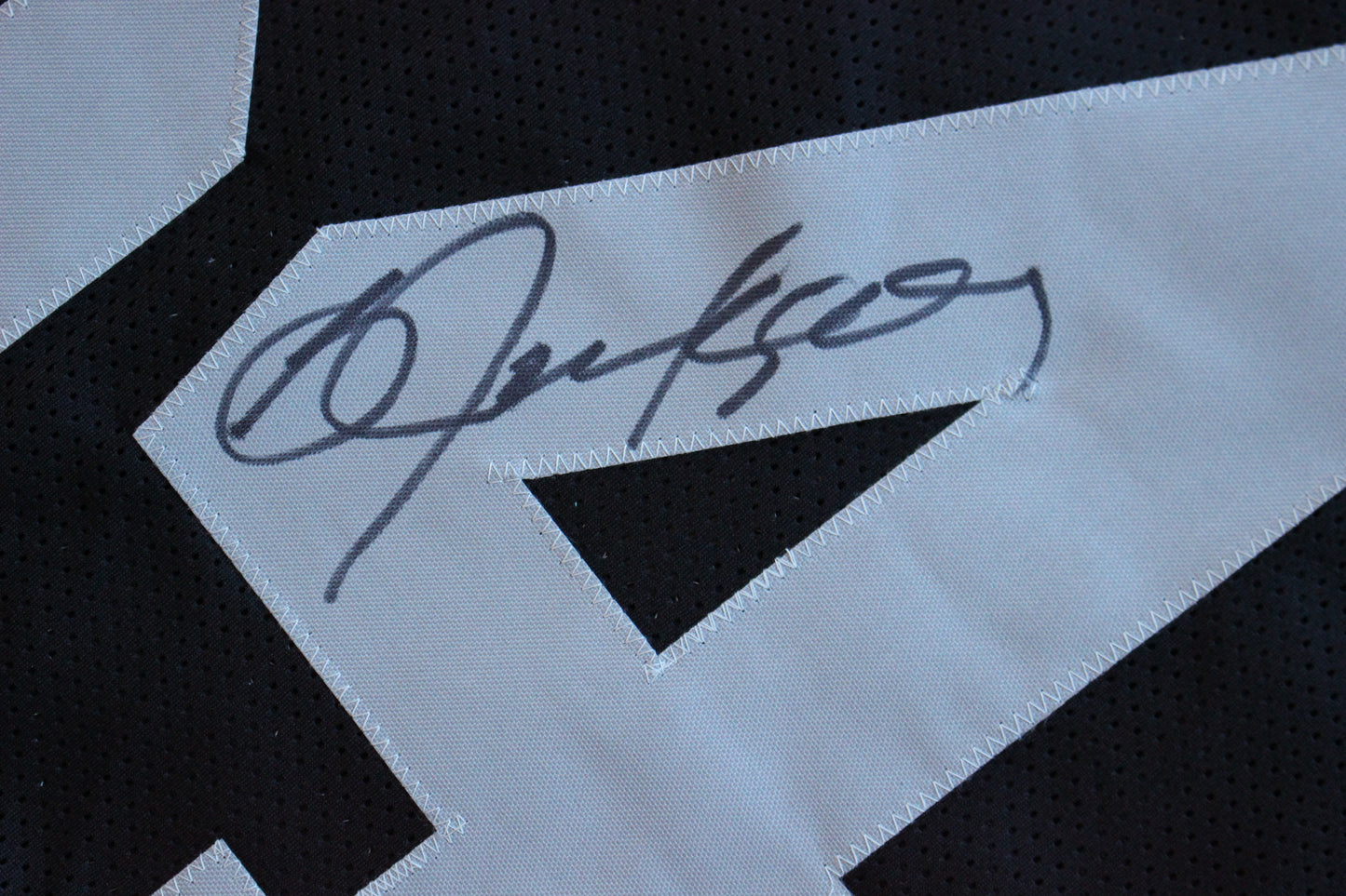 BO JACKSON RAIDERS SIGNED FOOTBALL JERSEY KC Royals Auburn BAS COA