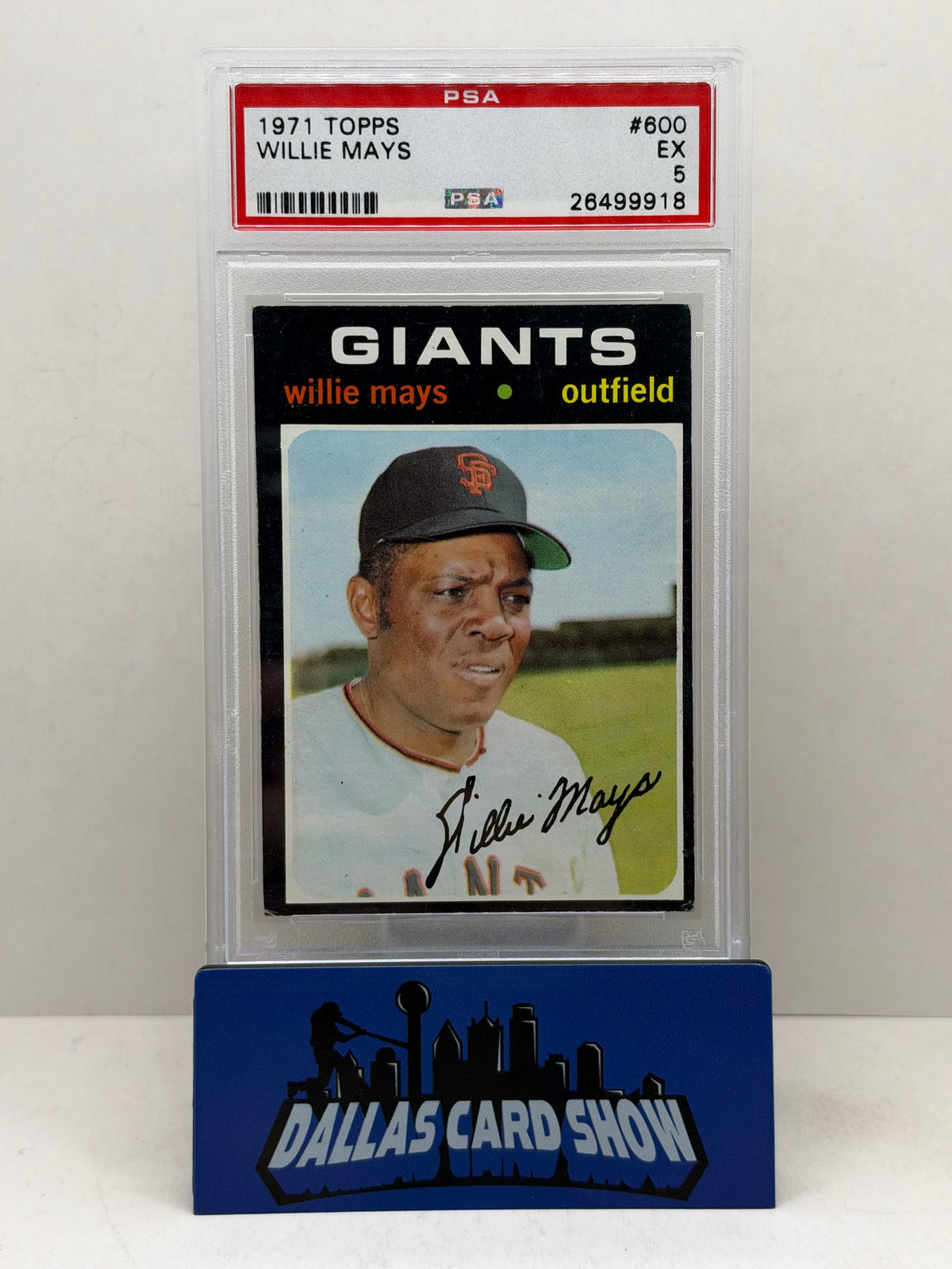 1971 Topps #600 Willie Mays PSA 5