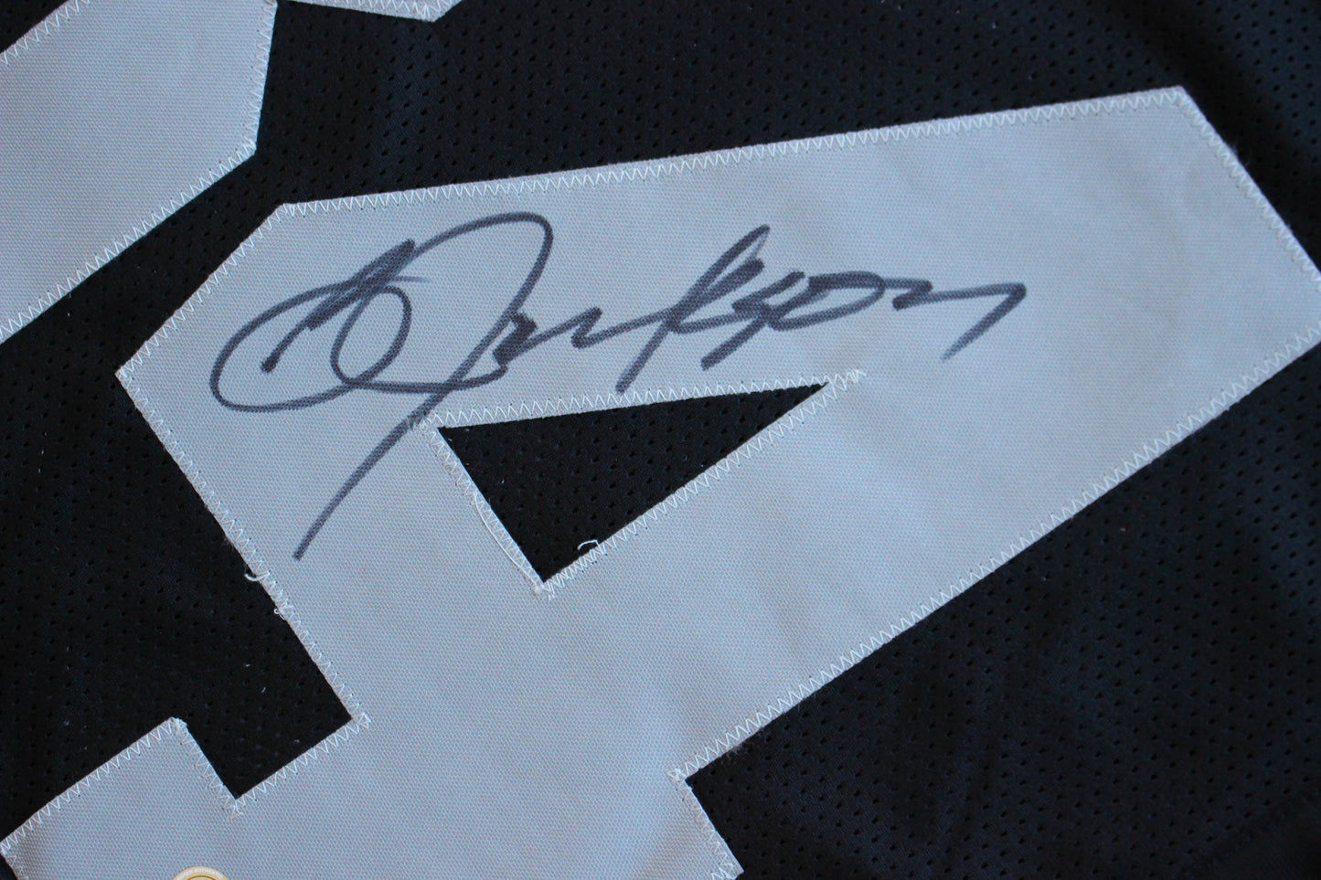 BO JACKSON RAIDERS SIGNED FOOTBALL JERSEY KC Royals Auburn BAS COA