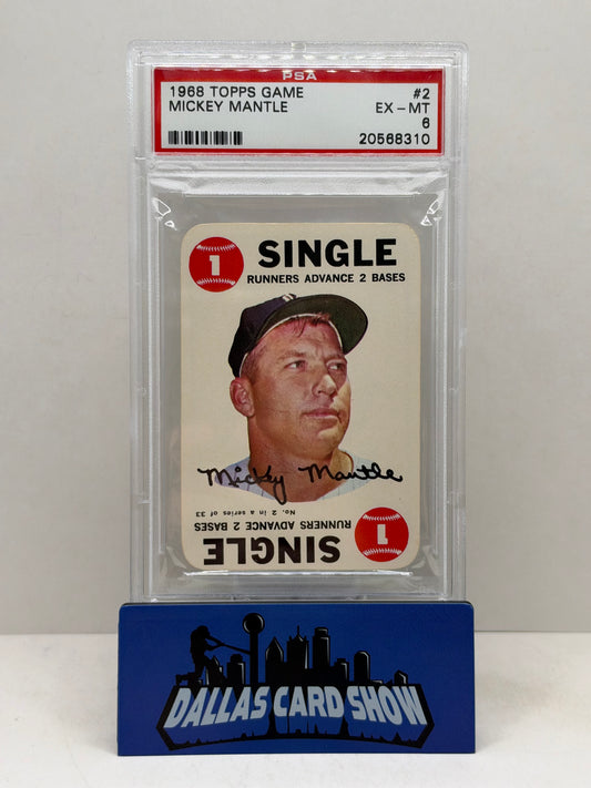 1968 Topps Game #2 Mickey Mantle PSA 6