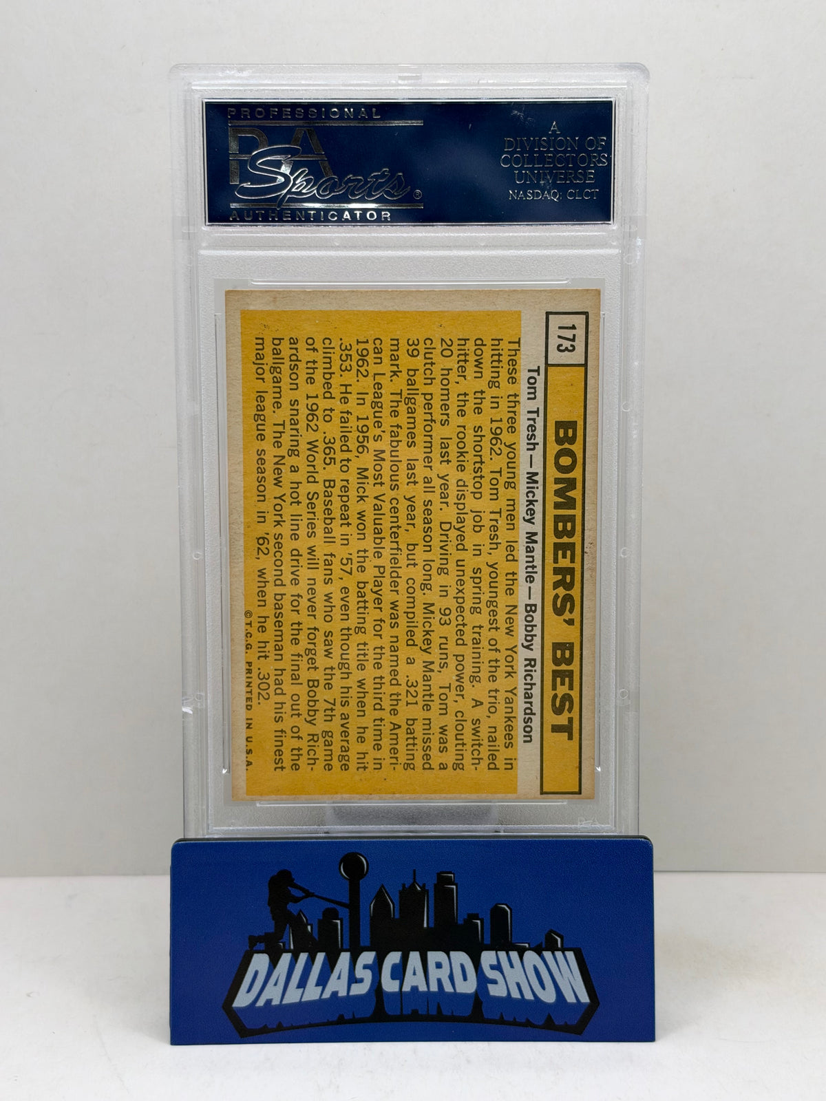 1963 Topps #173 Bomber's Best Tresh/Mantle/Richardson PSA 6
