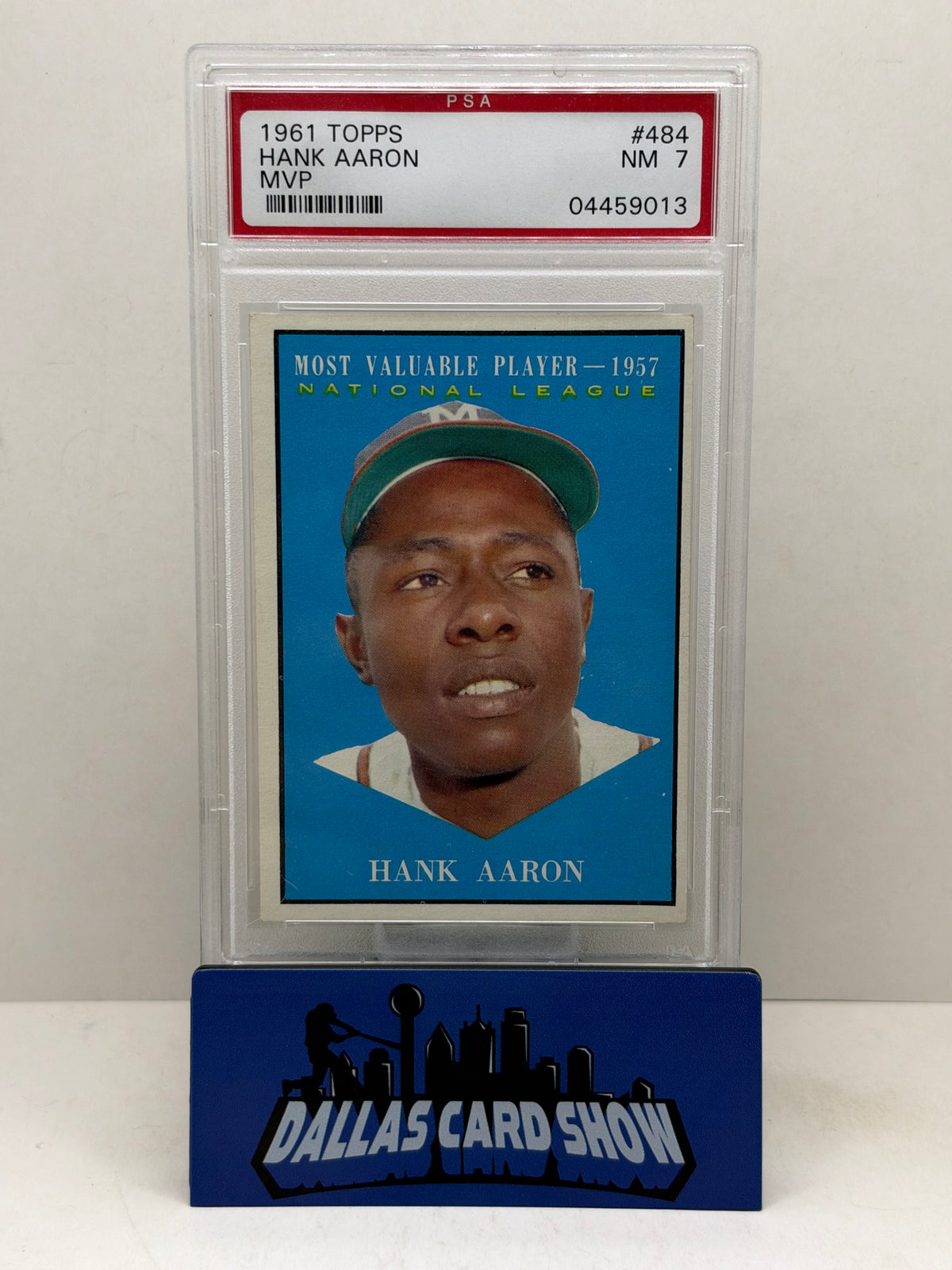 1961 Topps #484 Hank Aaron MVP PSA 7