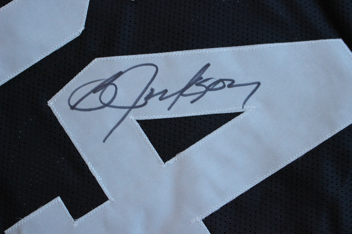 BO JACKSON RAIDERS SIGNED FOOTBALL JERSEY KC Royals Auburn BAS COA