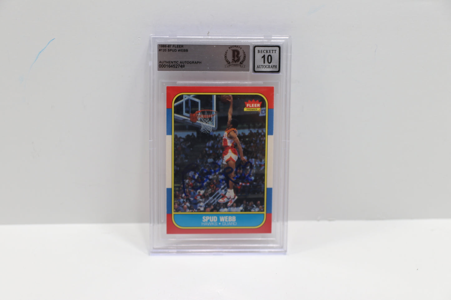 1986 Fleer Spud Webb 120 BGS Authentic