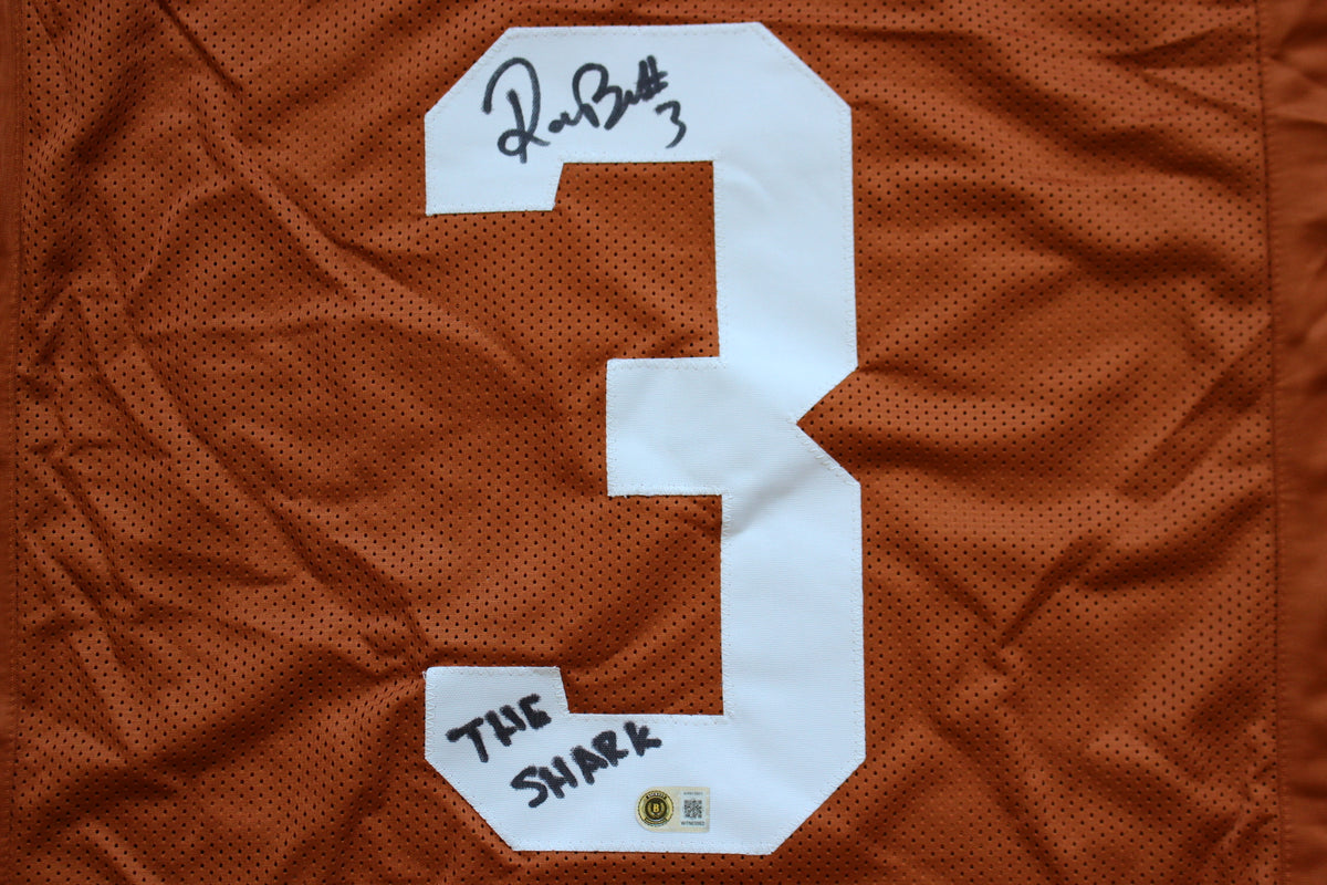 RASHEEM BILES TEXAS UT LONGHORNS SIGNED BURNT ORANGE JERSEY w/THESHARK BAS