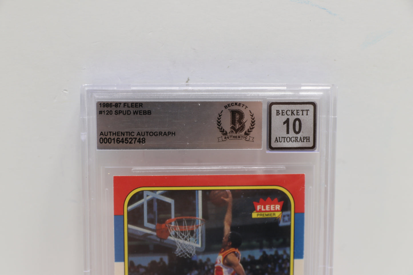 1986 Fleer Spud Webb 120 BGS Authentic